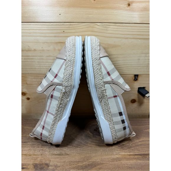 Tengyufly Leather Slip On Flat for Women's Fashion Sneakers Plaid Loafers Espadr - Picture 6 of 11